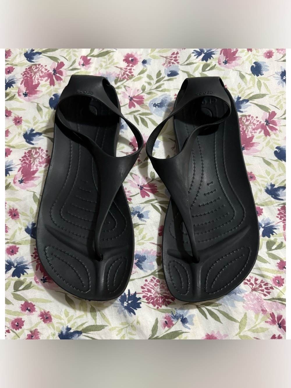 Crocs Women's Serena Sexi black Thong Slingback Flip Flops Size 9